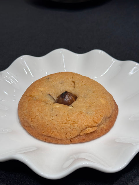 "Chestnuts Roasting on an Open Fire" and White Chocolate Christmas Cookie