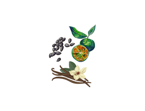 Black Sesame, Vanilla, and Calamansi