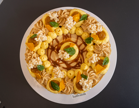 Mango and Clove Marble Sans Rival (8-inch)
