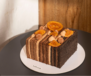 20-Layer Chocolate and Orange Ombré Cake