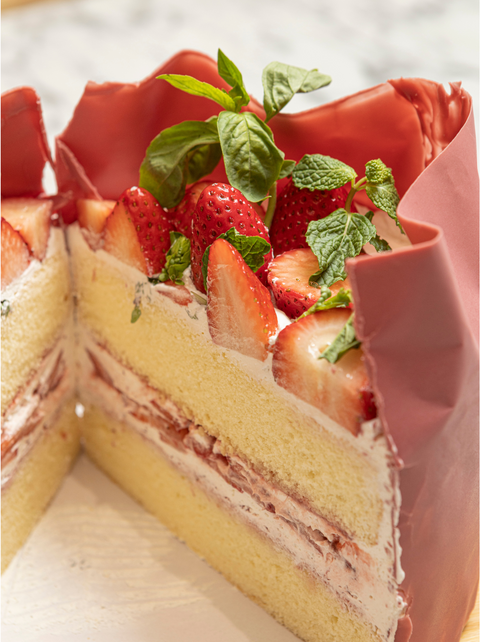 Strawberry Garden Cake - Strawberry Shortcake (Slice)