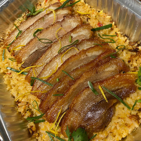 Arroz Con Chicharron Family Platter