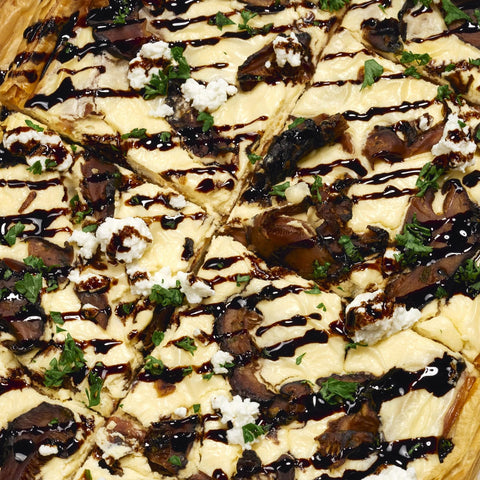 Shiitake, Goat Cheese, Balsamic Glaze Puff Pizza