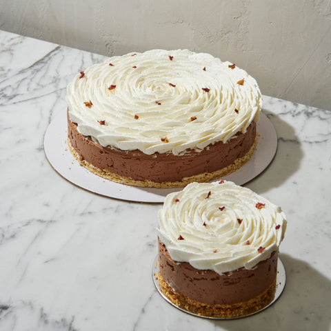 White Rose Dark Chocolate Mousse (4-inch)