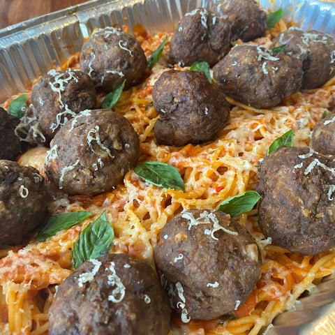 Spaghettini with Meatballs Family Platter