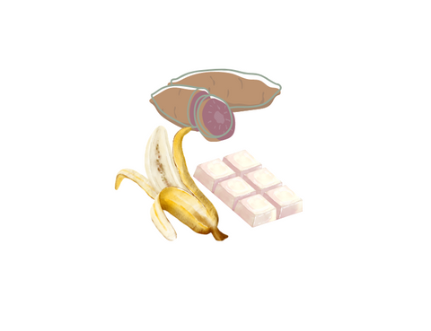 Ube, Banana, and 32% White Chocolate