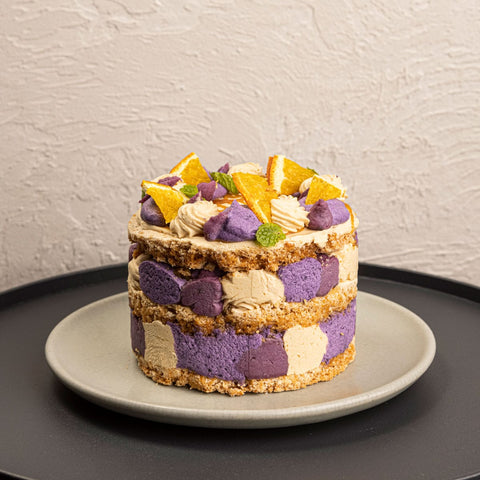 Ube and Cardamom Marble Sans Rival (4-inch)