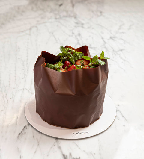 Strawberry Garden Cake - Devil's Food Cake (8-inch)